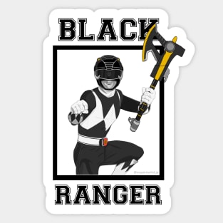 Zack Black Ranger Sticker